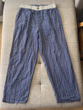 Calvin Klein Cotton Pajamas | Blue/Gr | Small